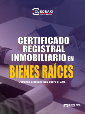 cover image of Certificado Registral Inmobiliario en Bienes Raices